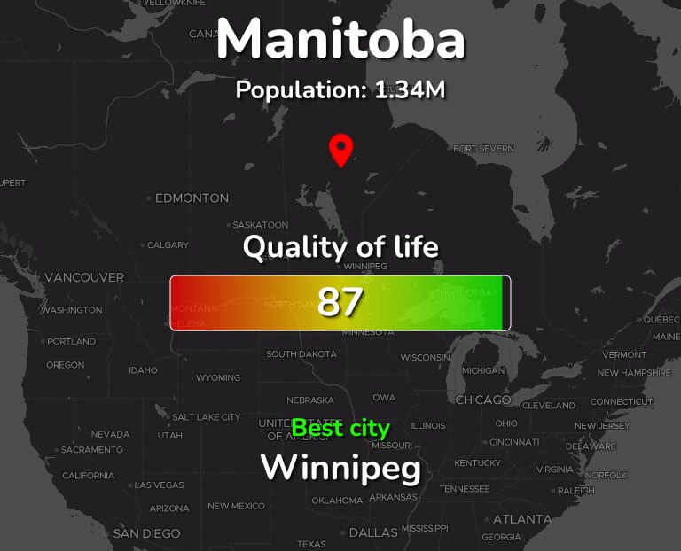 Best places to live in Manitoba infographic