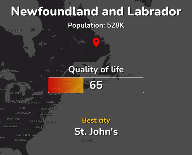 Best places to live in Newfoundland and Labrador infographic