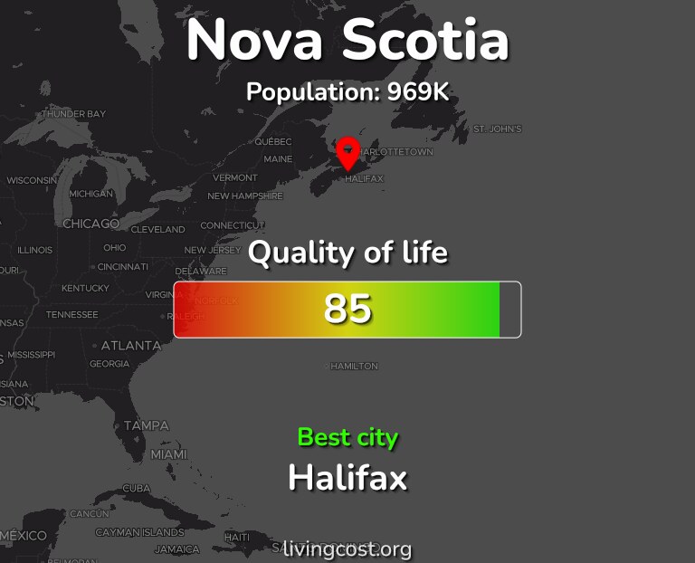Best places to live in Nova Scotia infographic