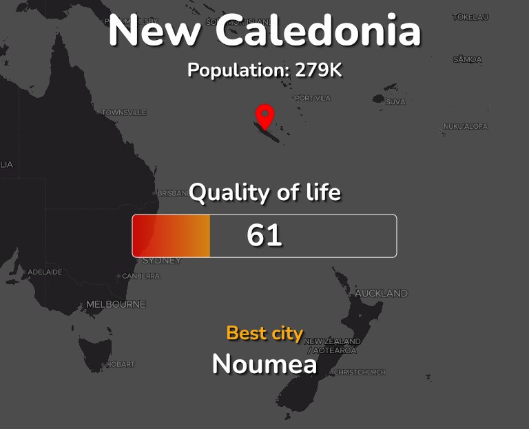 Best places to live in New Caledonia infographic