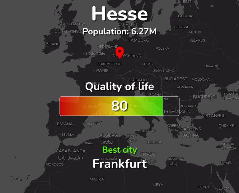 Best places to live in Hesse infographic