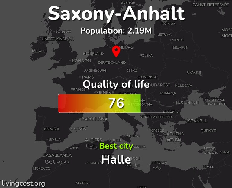 Best places to live in Saxony-Anhalt infographic
