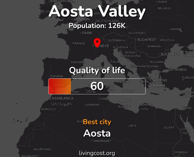 Best places to live in Aosta Valley infographic