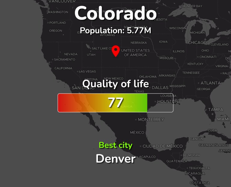 Best places to live in Colorado infographic