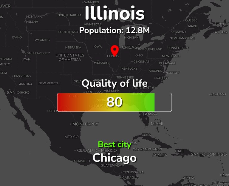 Best places to live in Illinois infographic