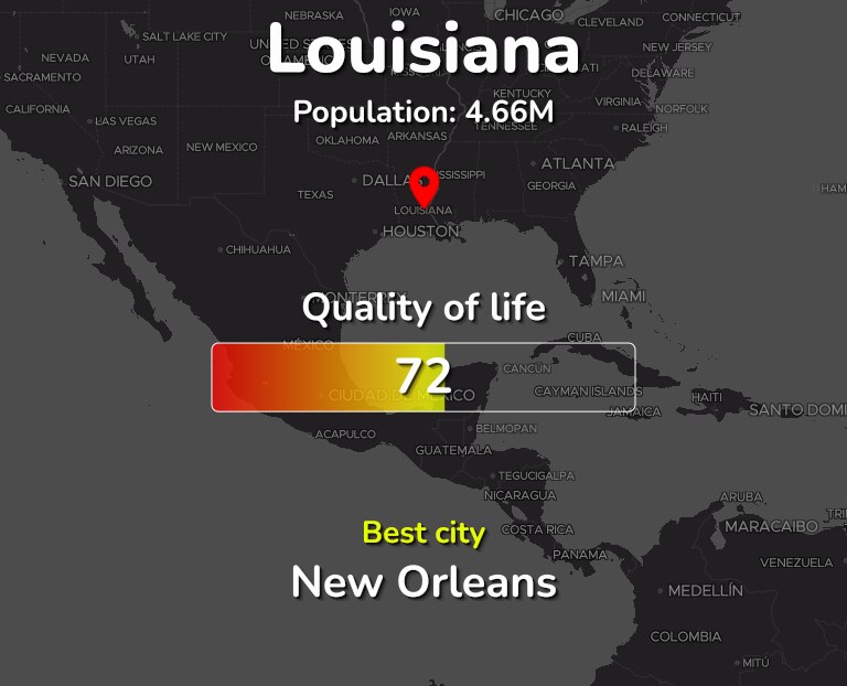 Best places to live in Louisiana infographic