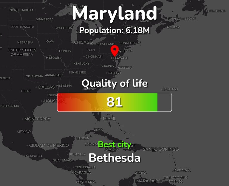 Best places to live in Maryland infographic