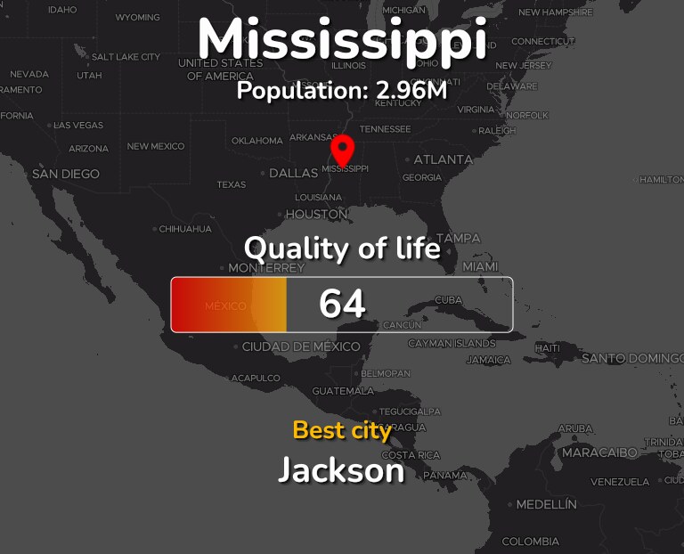 The 22 Best Places to live in Mississippi ranked by Quality & Cost of