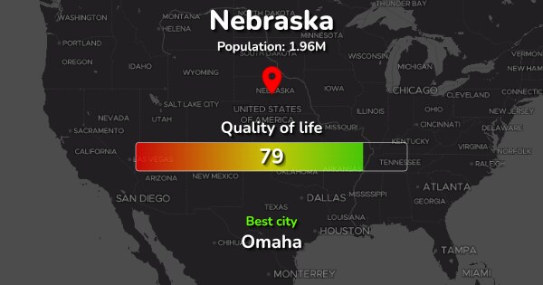 The 11 Best Places to live in Nebraska ranked by Quality & Cost of living