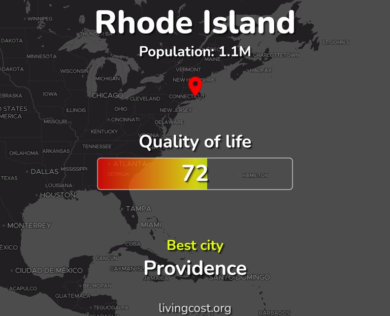 The 18 Best Places to live in Rhode Island ranked by Quality & Cost of