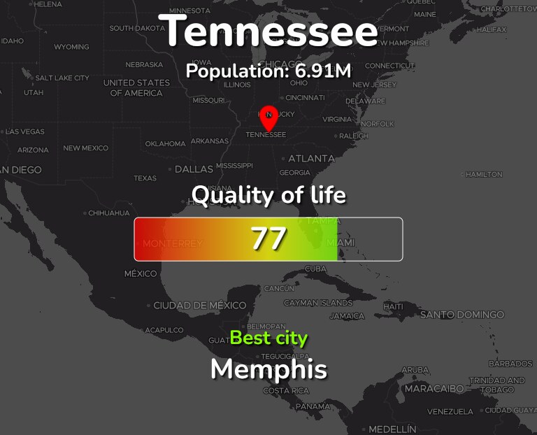 The 33 Best Places to live in Tennessee ranked by Quality & Cost of living
