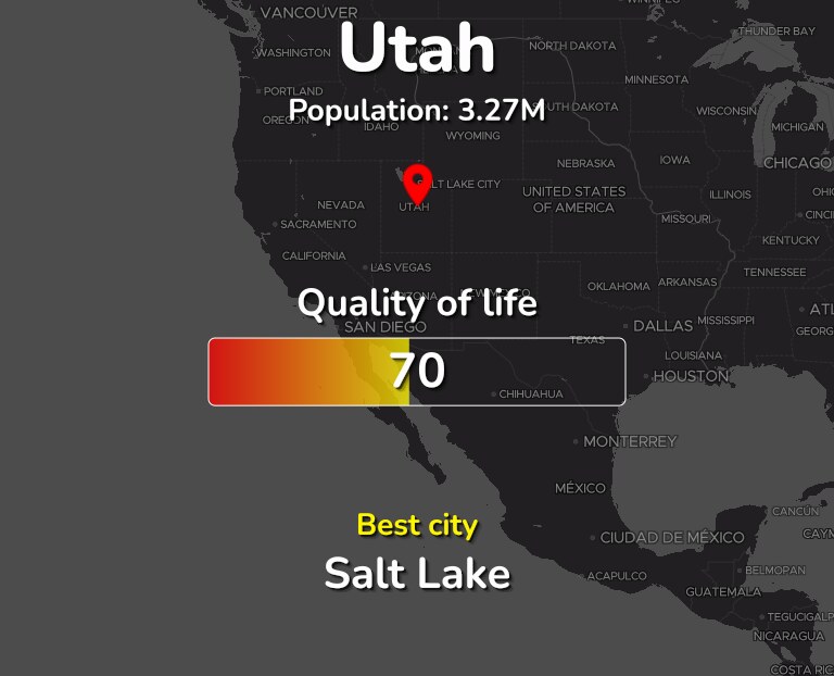Best places to live in Utah infographic