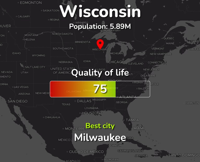 The 39 Best Places to live in Wisconsin ranked by Quality & Cost of living