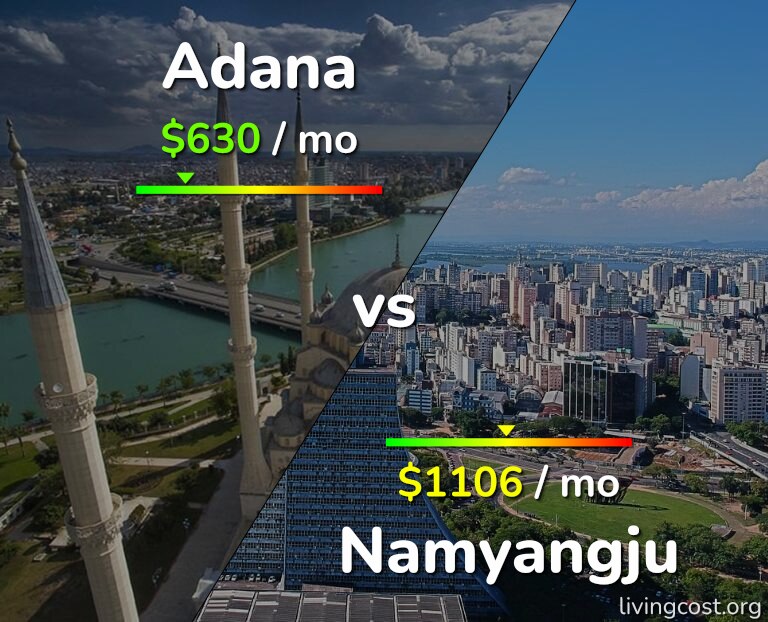 Cost of living in Adana vs Namyangju infographic