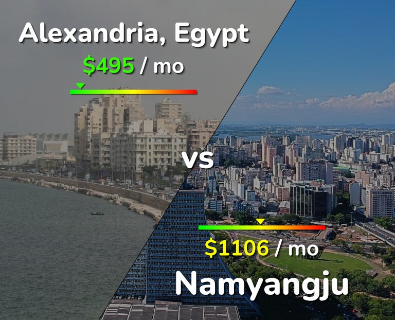 Cost of living in Alexandria vs Namyangju infographic