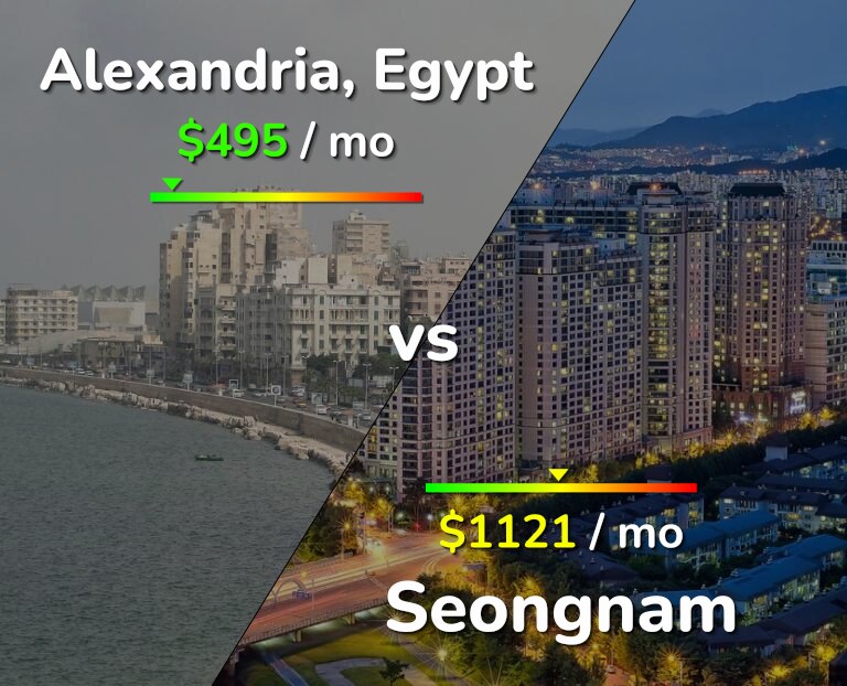 Cost of living in Alexandria vs Seongnam infographic