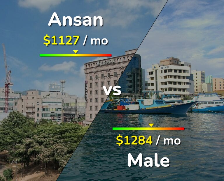 Cost of living in Ansan vs Male infographic