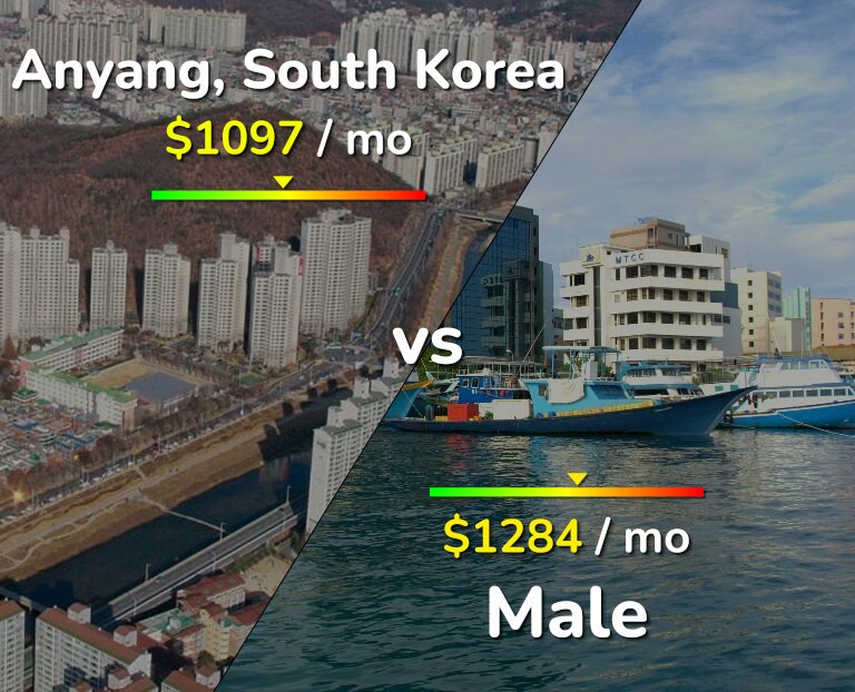 Cost of living in Anyang vs Male infographic