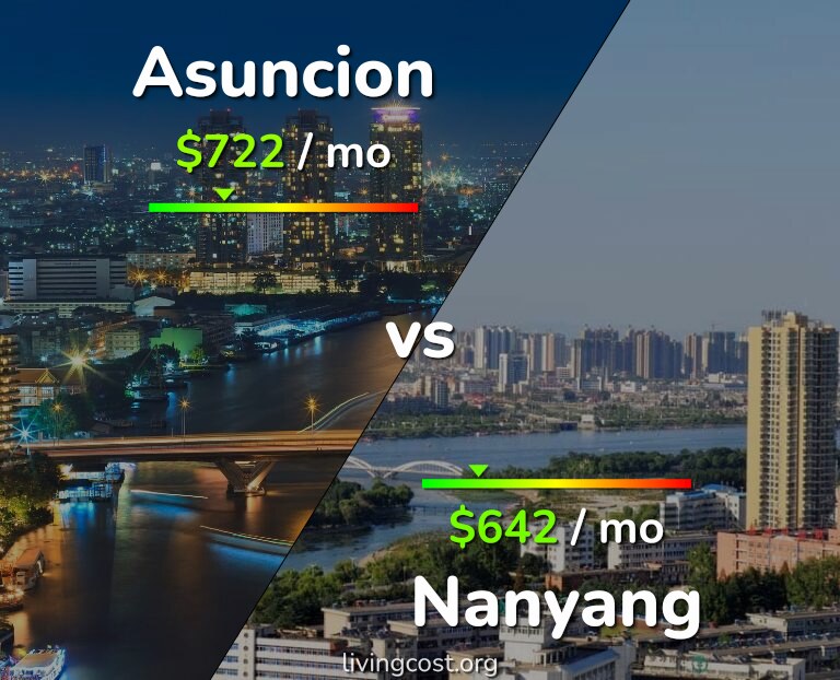 Cost of living in Asuncion vs Nanyang infographic