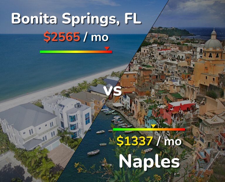 Cost of living in Bonita Springs vs Naples infographic
