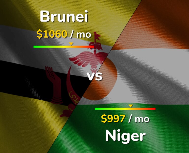 Cost of living in Brunei vs Niger infographic