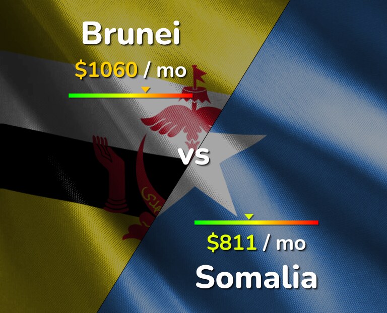 Cost of living in Brunei vs Somalia infographic