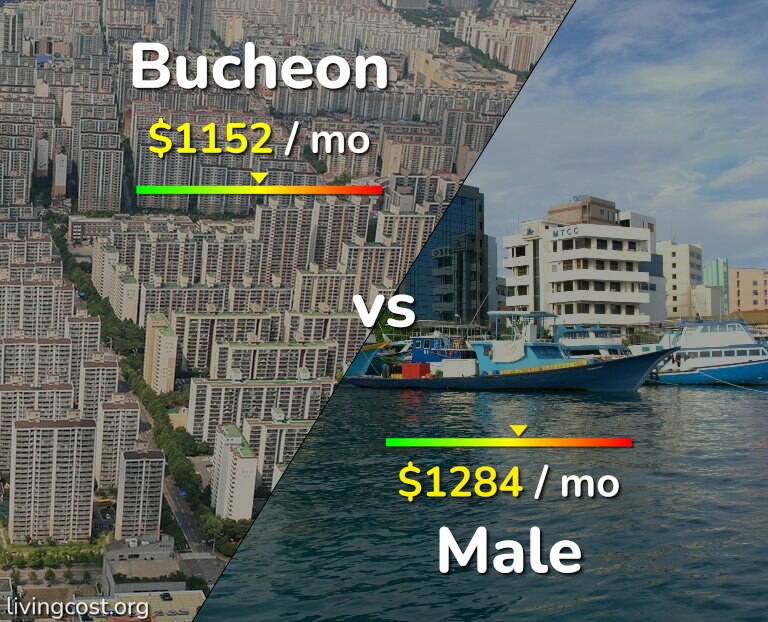 Cost of living in Bucheon vs Male infographic