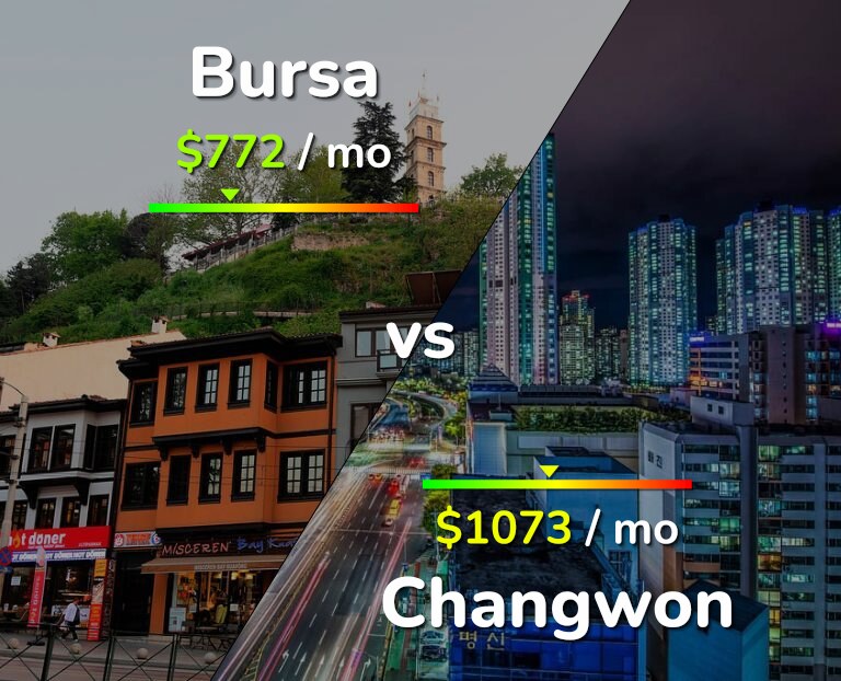 Cost of living in Bursa vs Changwon infographic