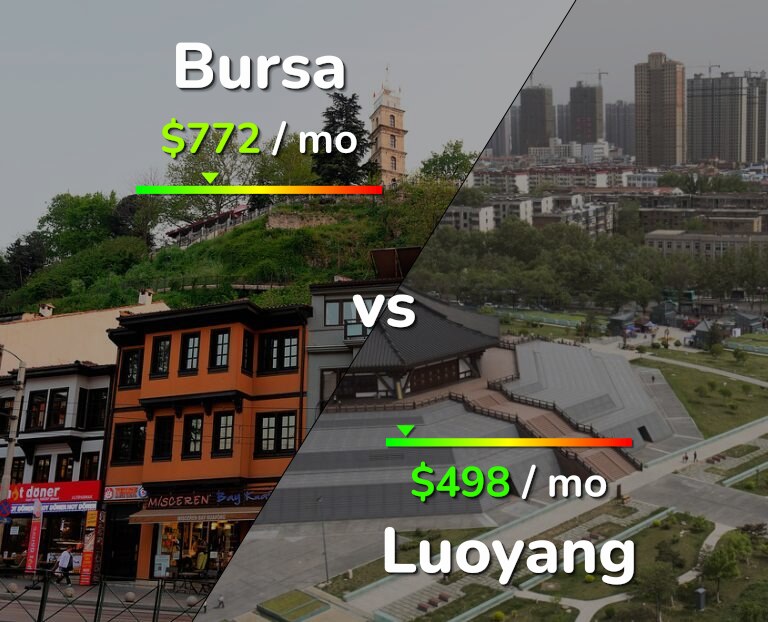 Cost of living in Bursa vs Luoyang infographic