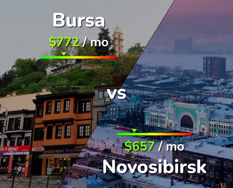 Cost of living in Bursa vs Novosibirsk infographic