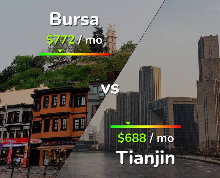 Cost of living in Bursa vs Tianjin infographic