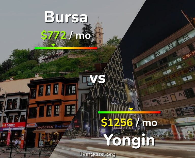 Cost of living in Bursa vs Yongin infographic