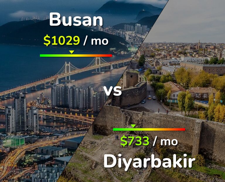Cost of living in Busan vs Diyarbakir infographic