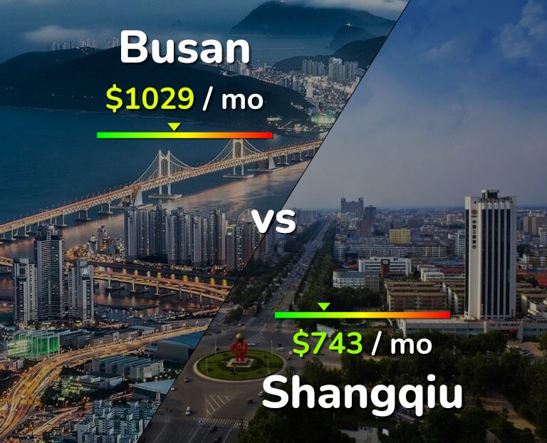 Cost of living in Busan vs Shangqiu infographic