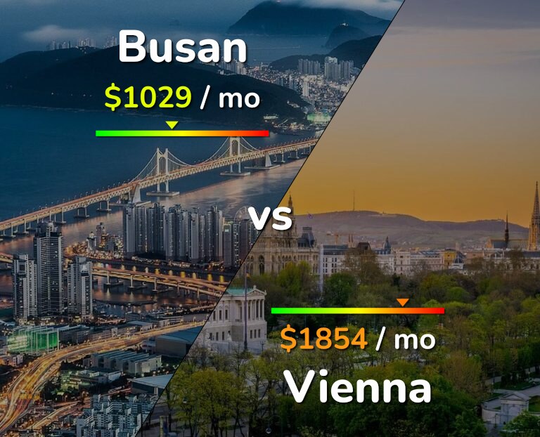 Cost of living in Busan vs Vienna infographic