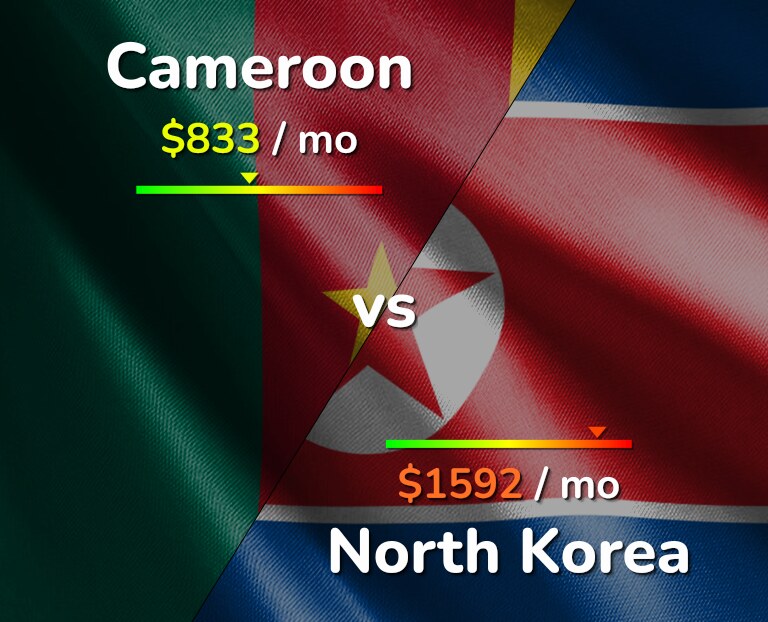 Cost of living in Cameroon vs North Korea infographic
