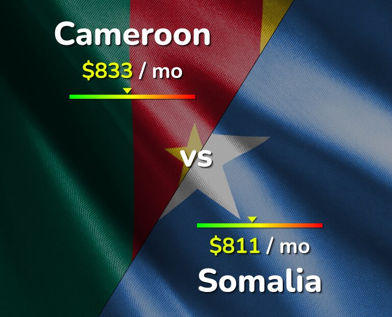 Cost of living in Cameroon vs Somalia infographic