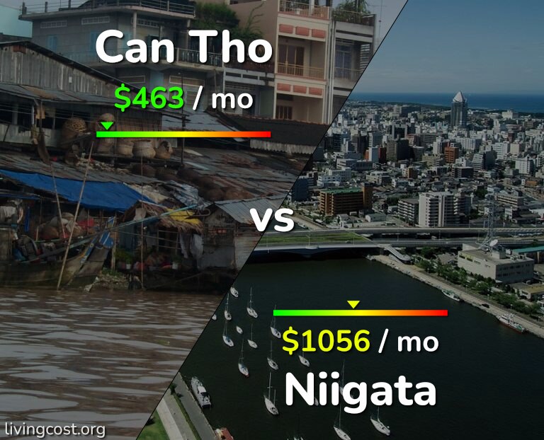 Cost of living in Can Tho vs Niigata infographic