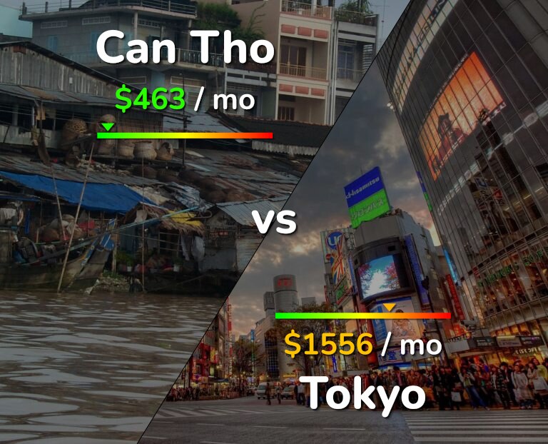 Cost of living in Can Tho vs Tokyo infographic