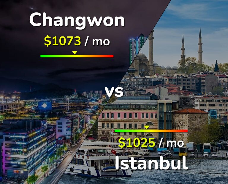 Cost of living in Changwon vs Istanbul infographic