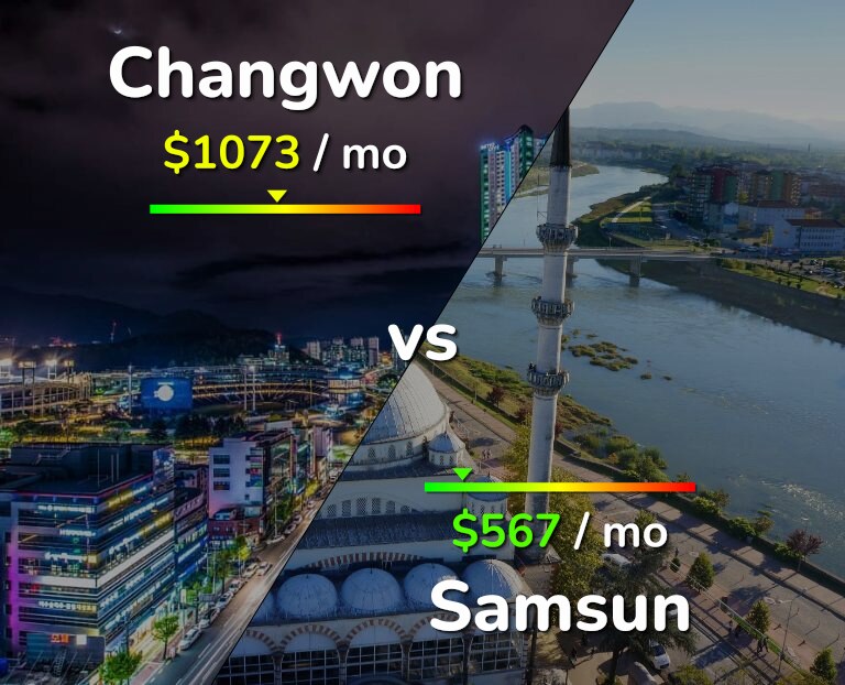 Cost of living in Changwon vs Samsun infographic