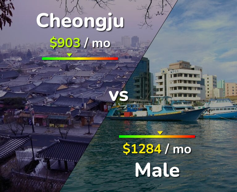 Cost of living in Cheongju vs Male infographic