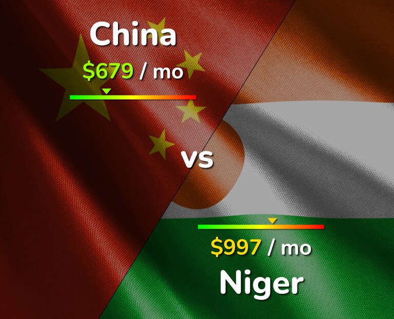 Cost of living in China vs Niger infographic