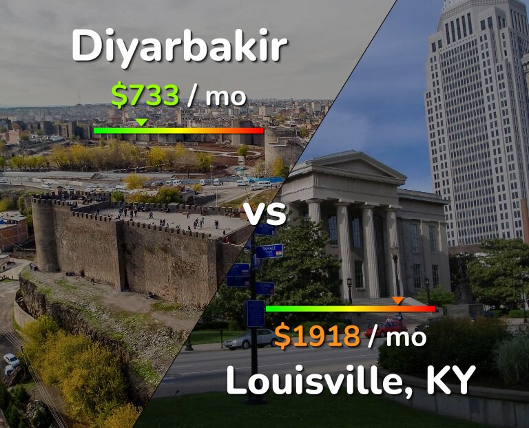 Cost of living in Diyarbakir vs Louisville infographic