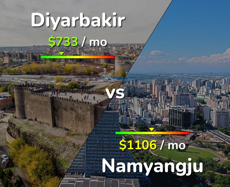 Cost of living in Diyarbakir vs Namyangju infographic