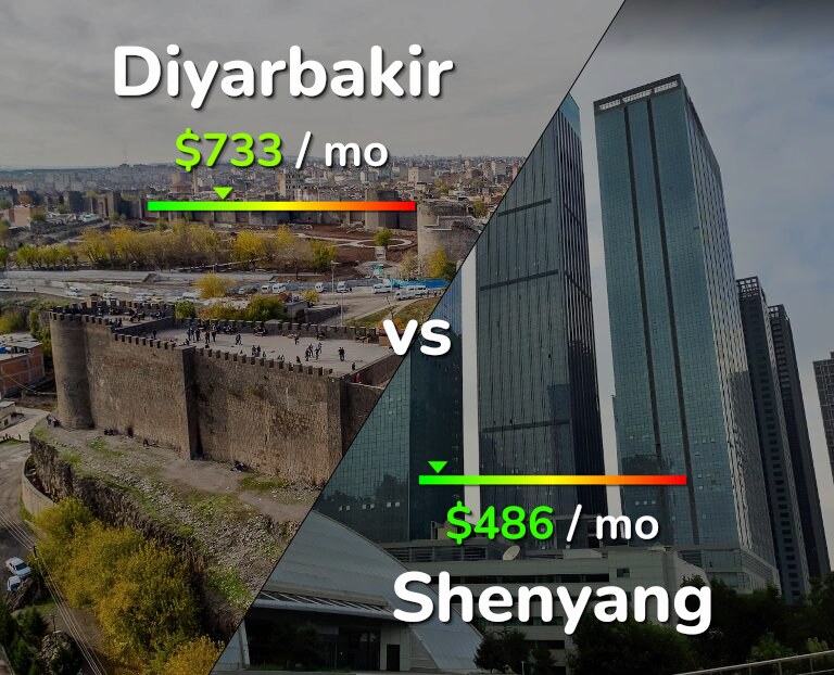 Cost of living in Diyarbakir vs Shenyang infographic