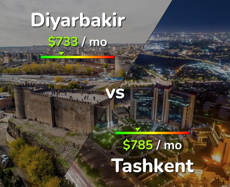 Cost of living in Diyarbakir vs Tashkent infographic