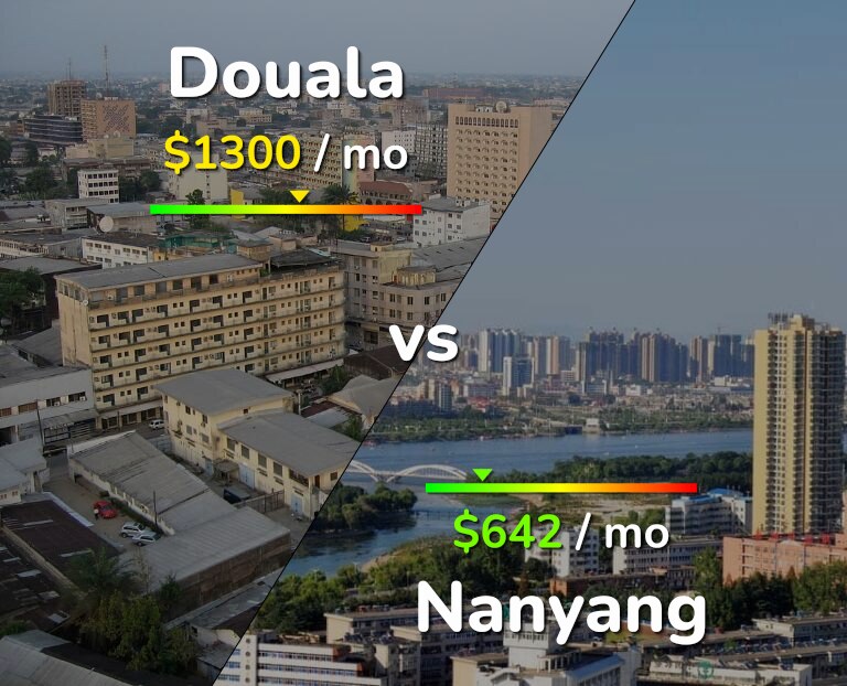 Cost of living in Douala vs Nanyang infographic