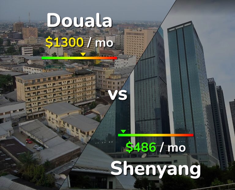 Cost of living in Douala vs Shenyang infographic