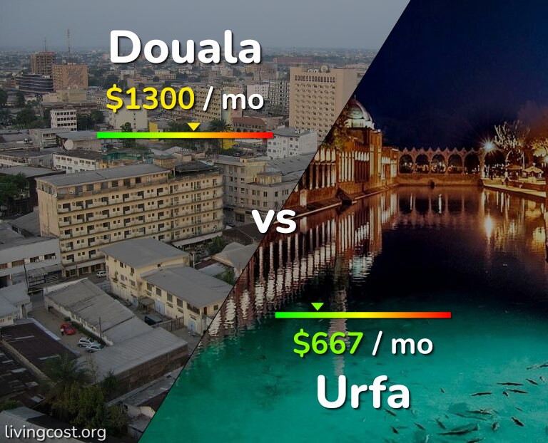 Cost of living in Douala vs Urfa infographic